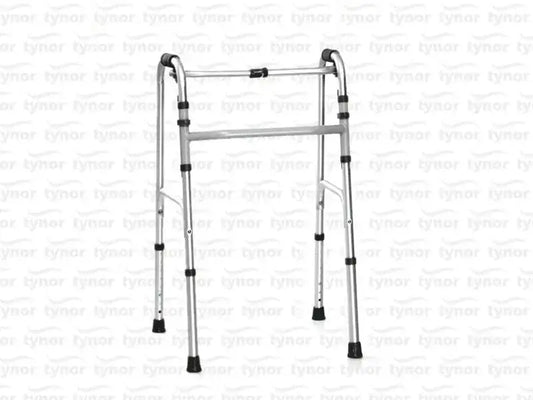 Tynor universal walker with metal frame, adjustable height, and rubber tips