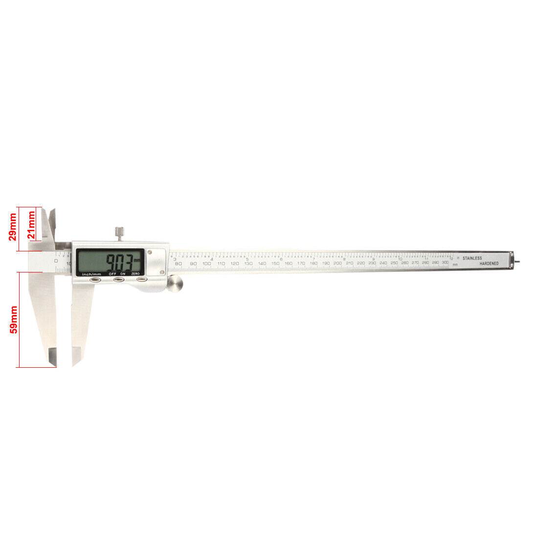 Digital Caliper, Stainless Steel, 12 inch/300mm, Inch - StellerGear