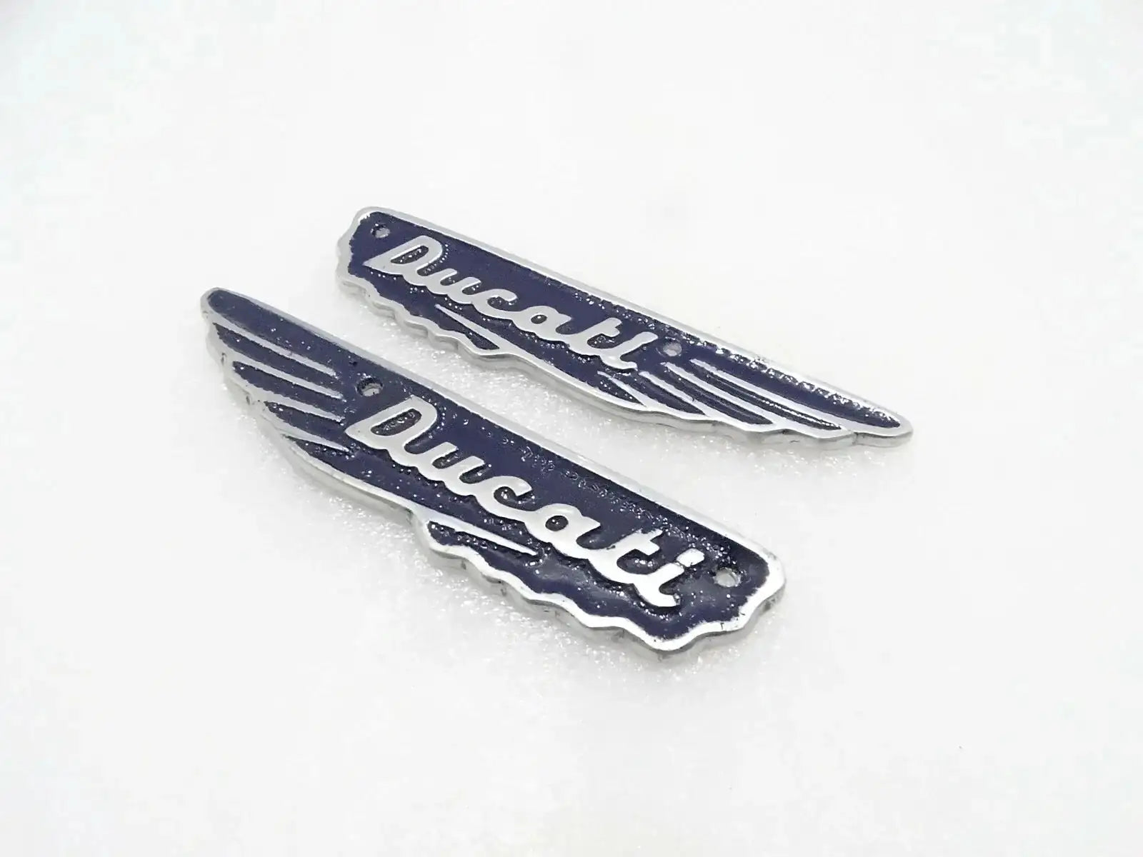 Ducati Scrambler 350cc Petrol Tank Dark Blue Alloy Badges - StellerGear