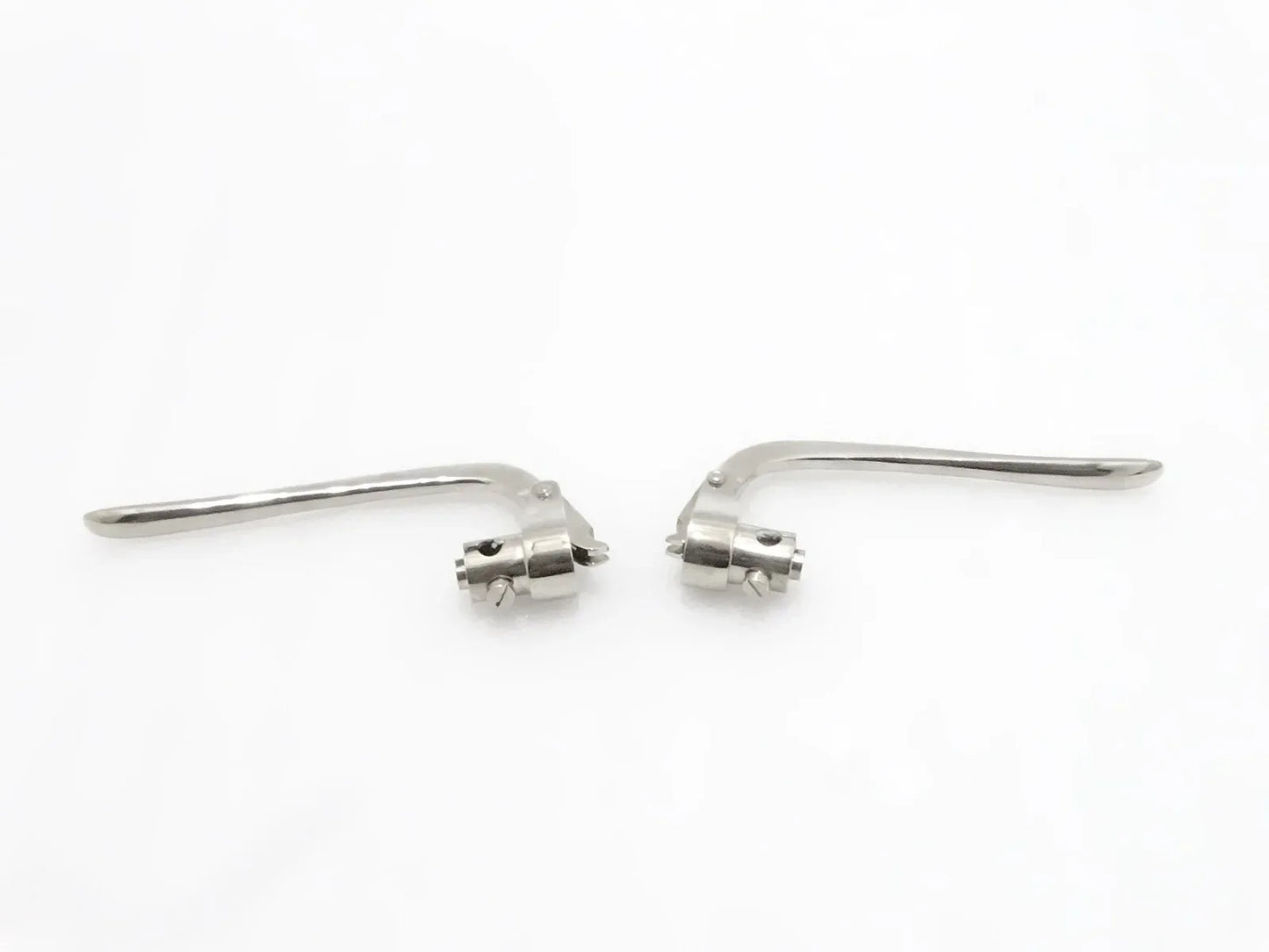 BRASS NICKLE PLATED INVERTED/REVERSE LEVERS PAIR 7/8" VINTAGE BIKES - StellerGear
