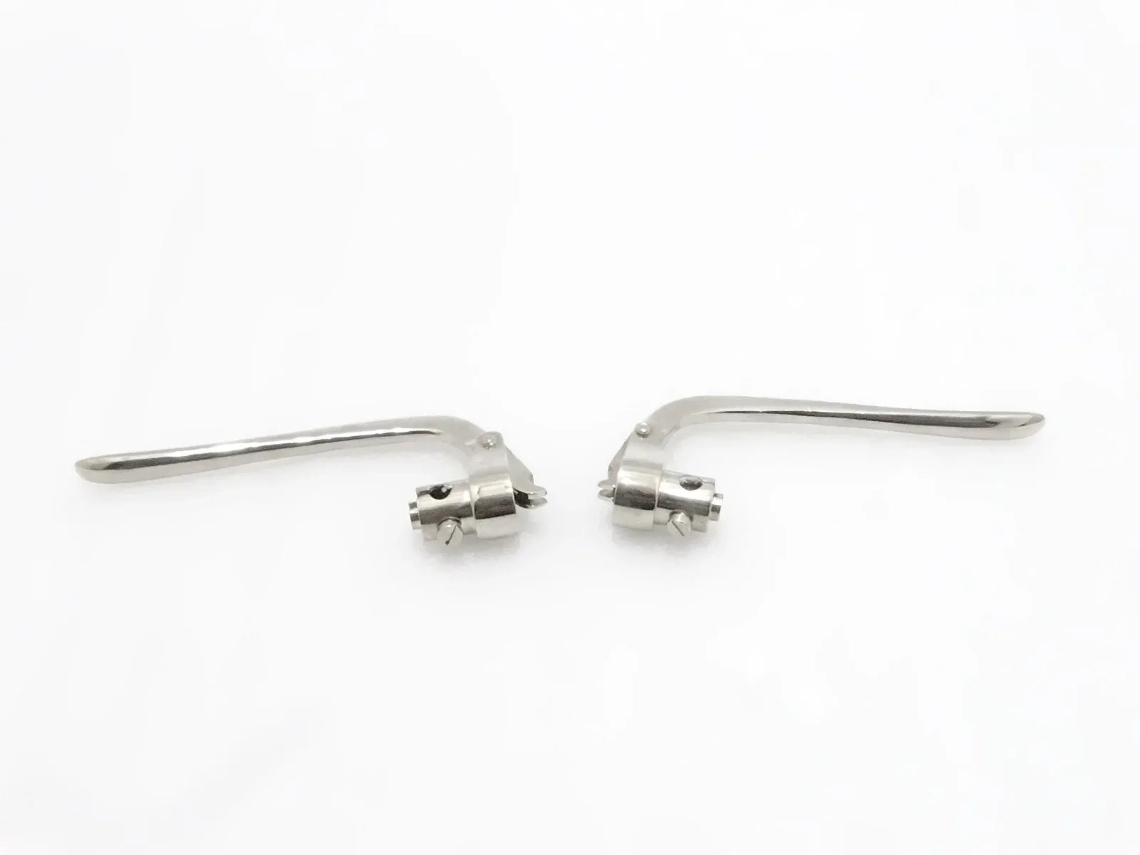 BRASS NICKLE PLATED INVERTED/REVERSE LEVERS PAIR 7/8" VINTAGE BIKES - StellerGear