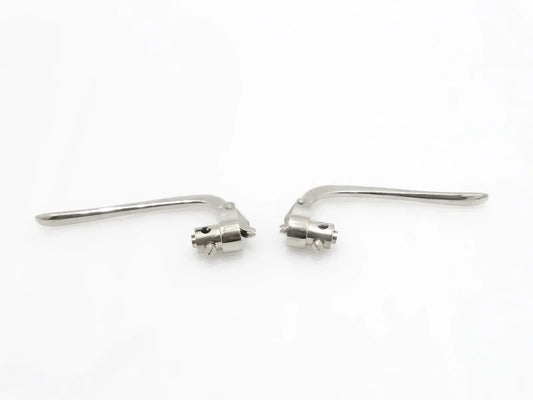 BRASS NICKLE PLATED INVERTED/REVERSE LEVERS PAIR 7/8" VINTAGE BIKES - StellerGear