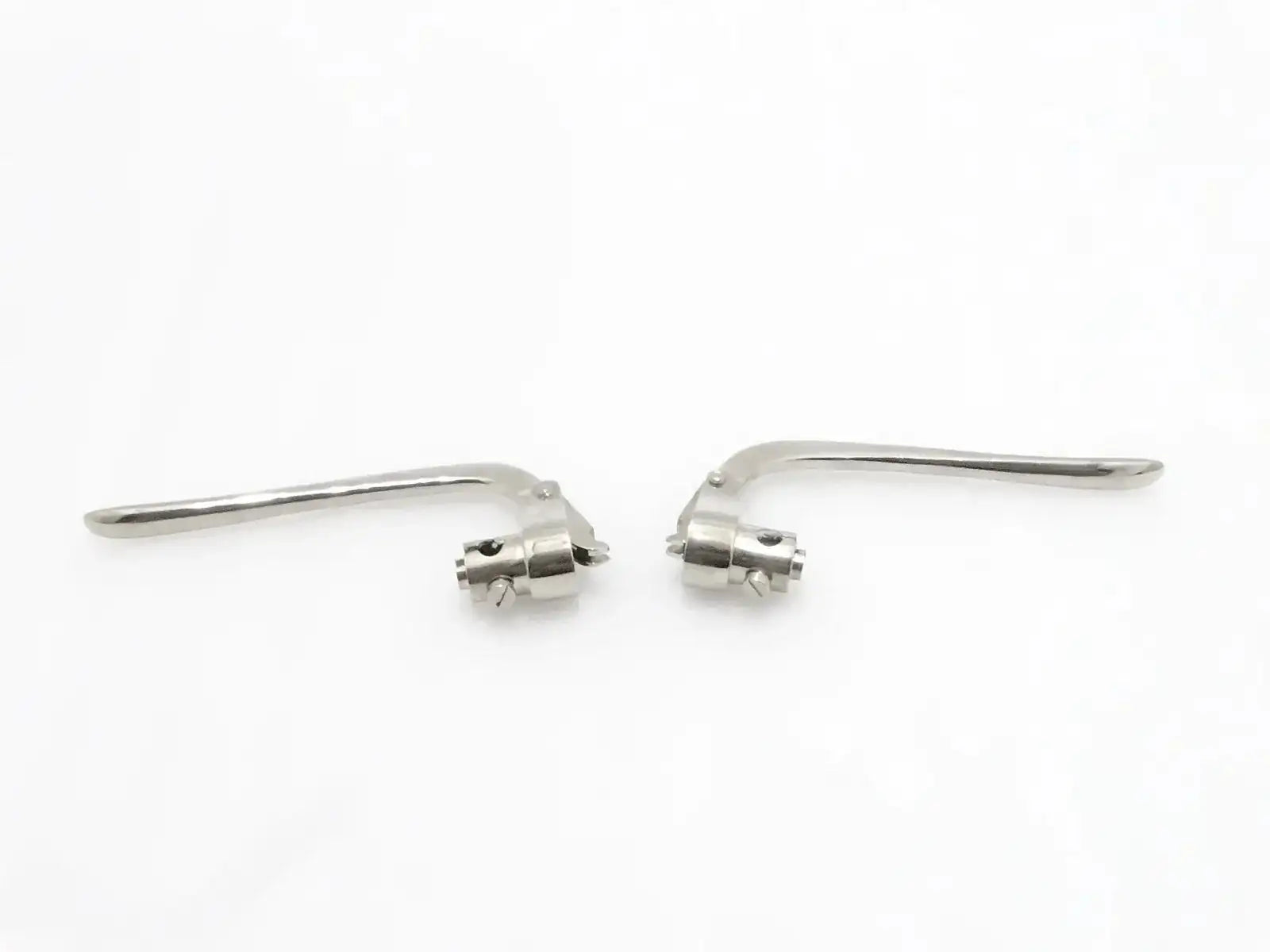 BRASS NICKLE PLATED INVERTED/REVERSE LEVERS PAIR 7/8" VINTAGE BIKES - StellerGear