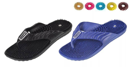 Acupressure Magnetic Health Foot Massager Reflexology (Footwear) Sandals + Rings - StellerGear