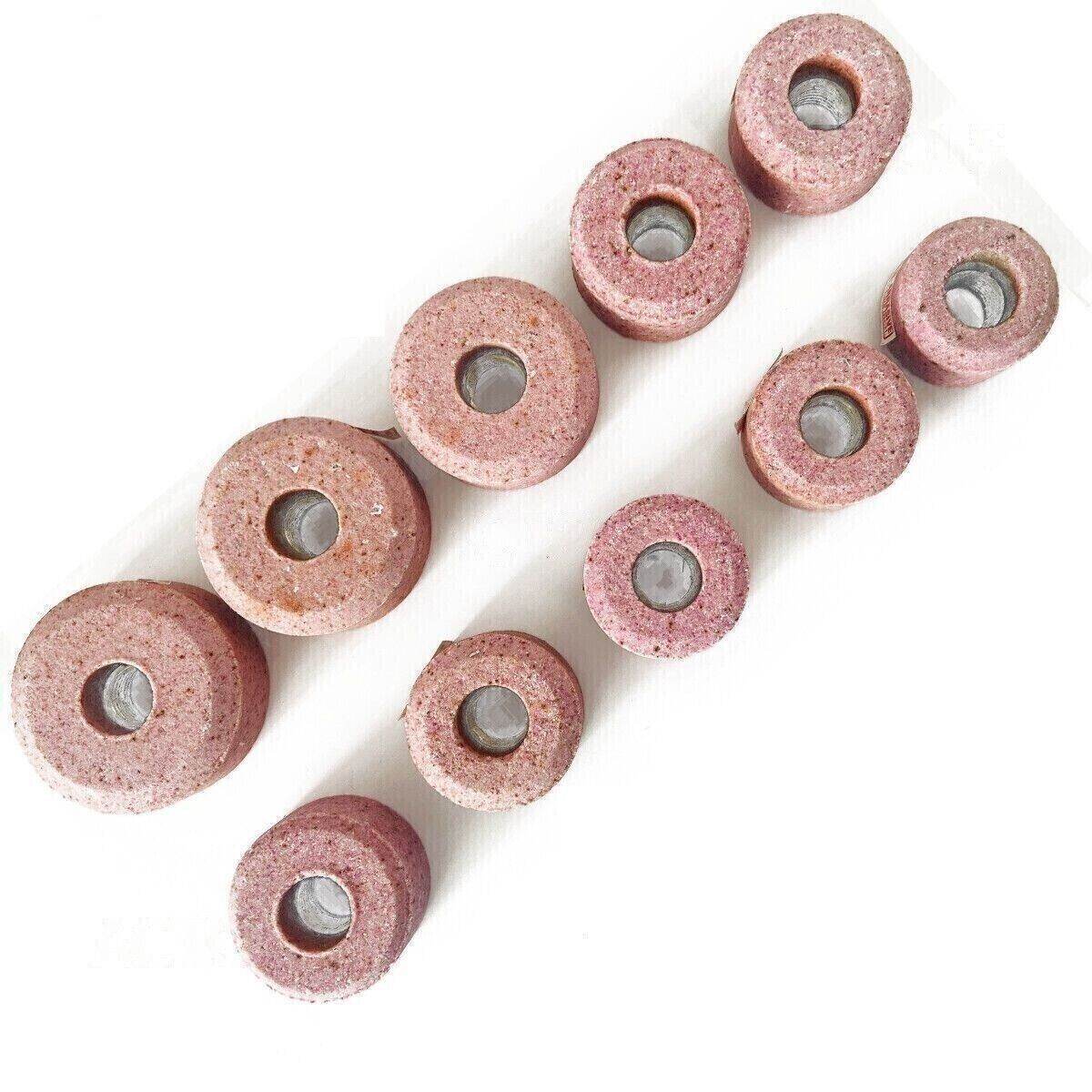 Set Of 10 Pcs Valve Seat Grinding Stones For Sioux Holder 11/16" Thread 80 Grit