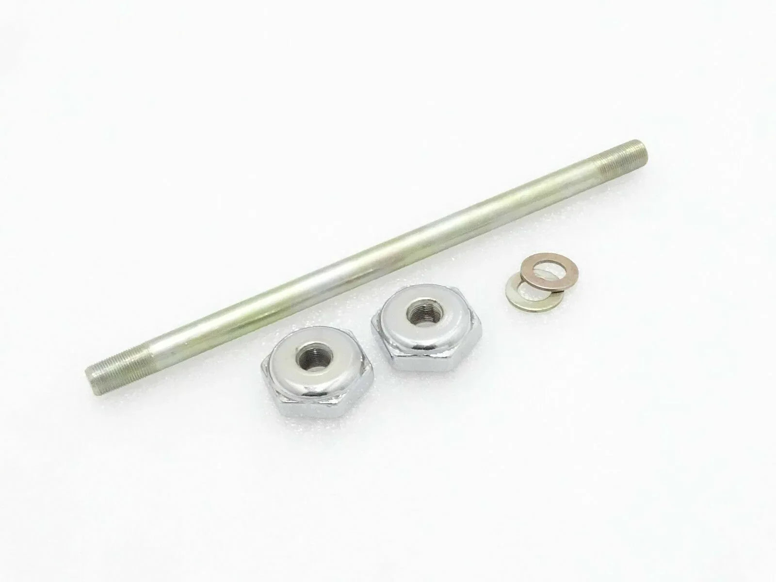 ROYAL ENFIELD BULLET FOUNDATION REAR SUSPENSION AXLE & CHROMED NUT - StellerGear