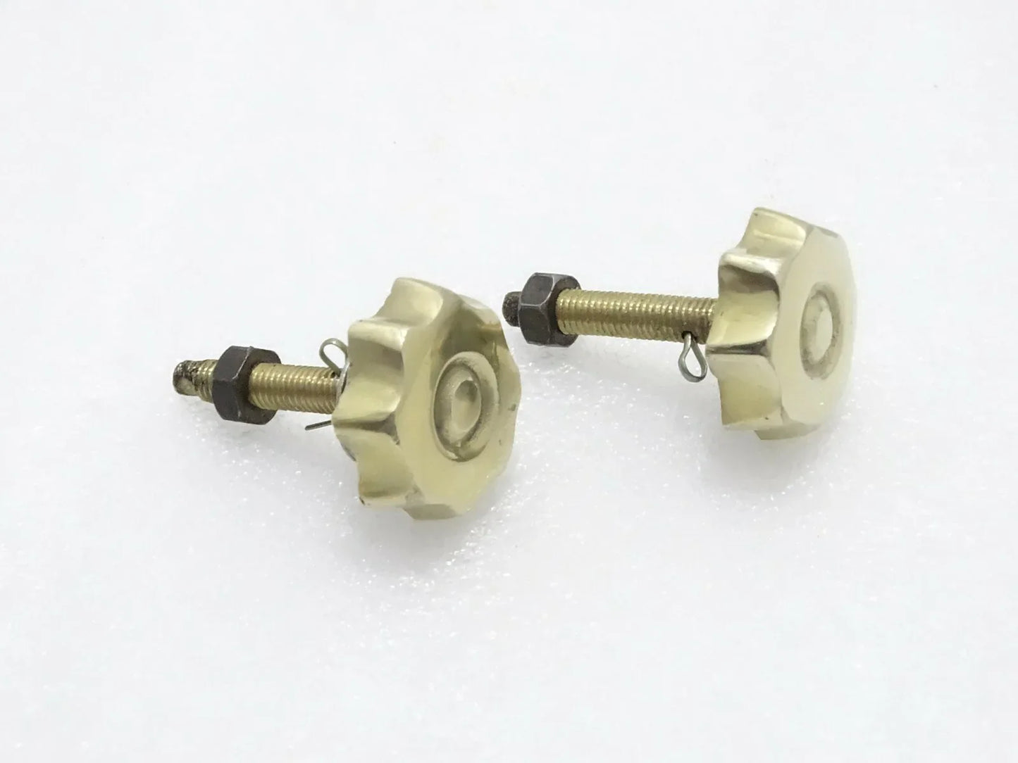 ROYAL ENFIELD BRASS TOOL BOX FLOWER BOLTS PAIR - StellerGear