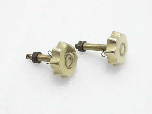 ROYAL ENFIELD BRASS TOOL BOX FLOWER BOLTS PAIR - StellerGear