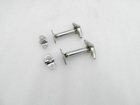 Fit for Willys Ford Jeep Hood Bonnet Chromed Latch Kit Set Of 2 Best Quality - StellerGear