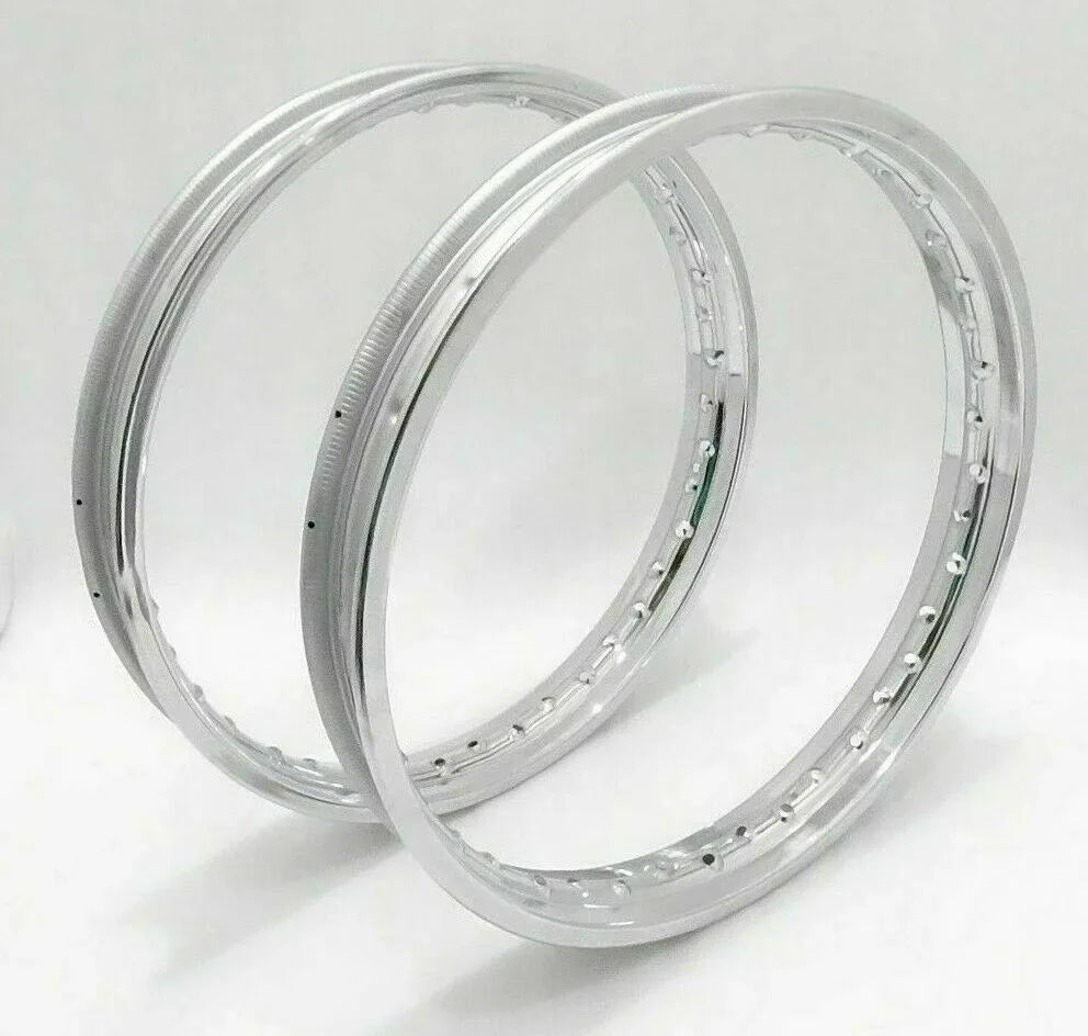 WM2 Front And Rear Steel Wheel Rim Pair 19" 40 Hole FOR Royal Enfield - StellerGear