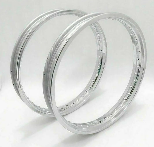 WM2 Front And Rear Steel Wheel Rim Pair 19" 40 Hole FOR Royal Enfield - StellerGear