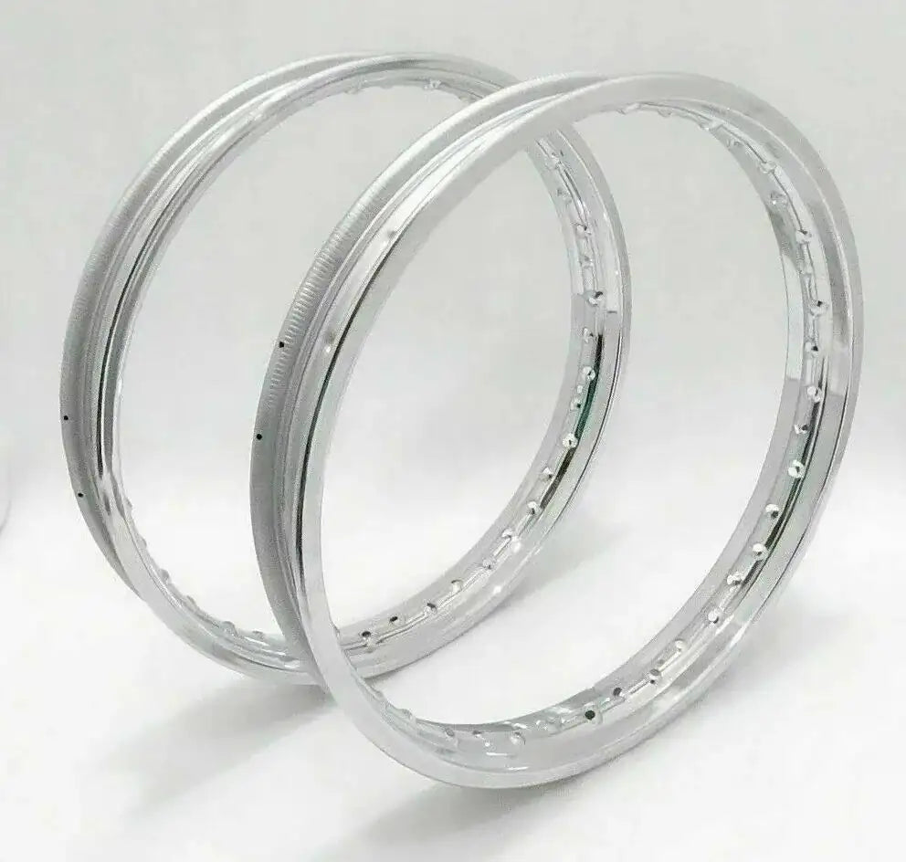 WM2 Front And Rear Steel Wheel Rim Pair 19" 40 Hole FOR Royal Enfield - StellerGear