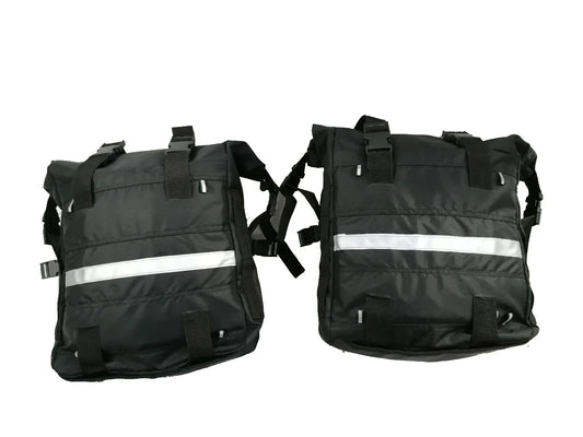Black Pannier Waterproof Side Saddle Bag & Stay FIT FOR Royal Enfield Meteor 350cc - StellerGear