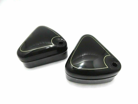 Black Painted Curved Lid Tool Boxes Pair Fits Royal Enfield - StellerGear