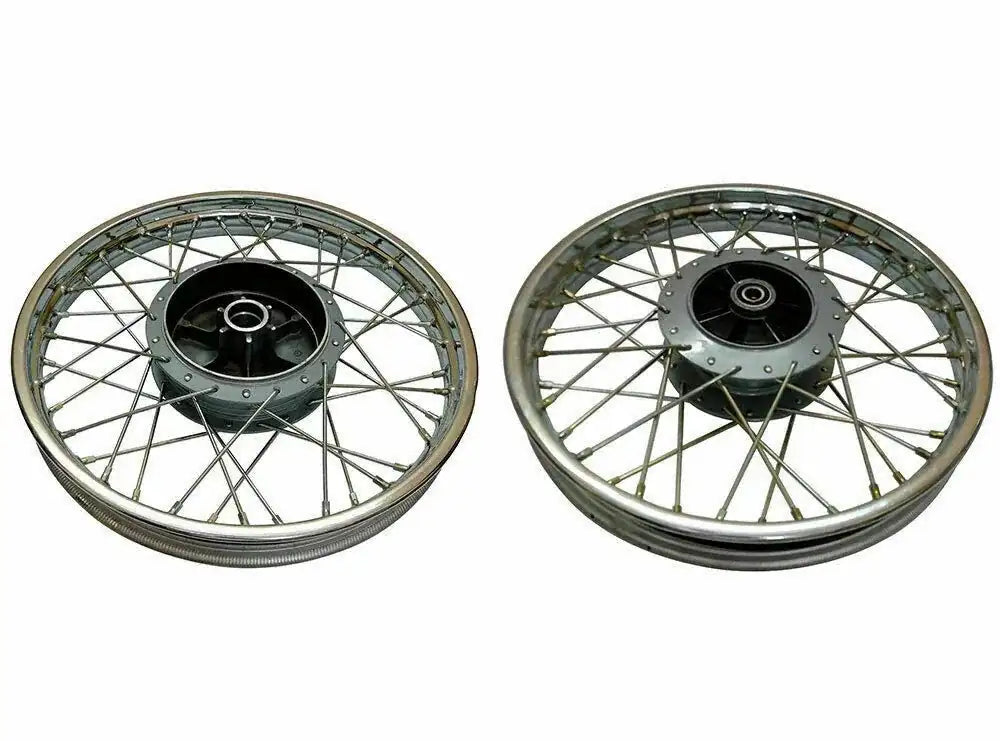 FOR Royal Enfield Bullet Standard 350 CC Front & Rear Wheel Non Disc Type - StellerGear