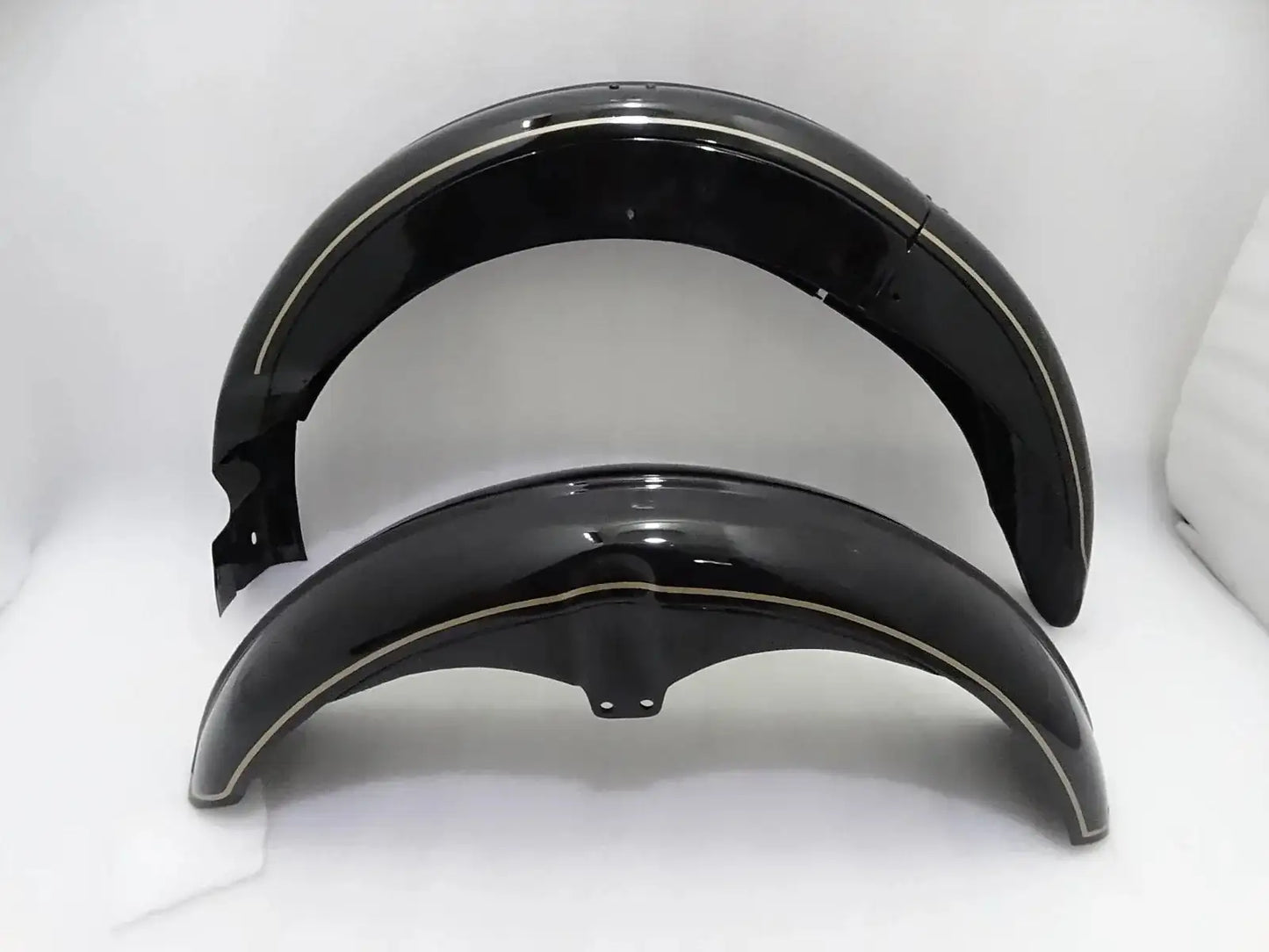 AJS FRONT AND REAR BLACK PAINTED MUDGUARD SET (PRE-DRILLED) - StellerGear