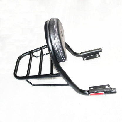 For Royal Enfield Interceptor 650 Rear Luggage Rack & BackRest Cushion Black - StellerGear