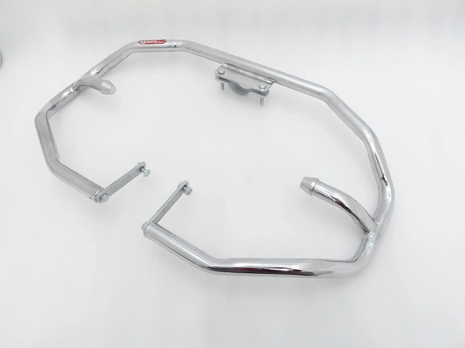 ROYAL ENFIELD CHROMED FRONT LEG GUARD CRASH BAR DIAMOND CUT - StellerGear