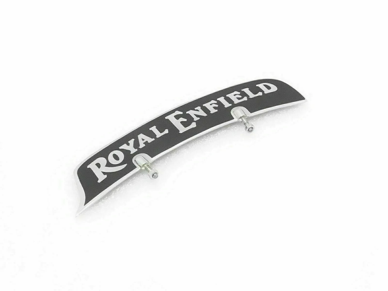 New FOR Royal Enfield Front Fender Number Plate Brass Chrome - StellerGear
