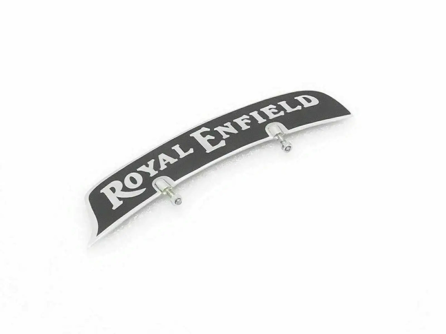 New FOR Royal Enfield Front Fender Number Plate Brass Chrome - StellerGear
