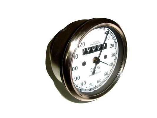 Norton Replica Smiths Speedometer 0-120 Mph White Face - StellerGear