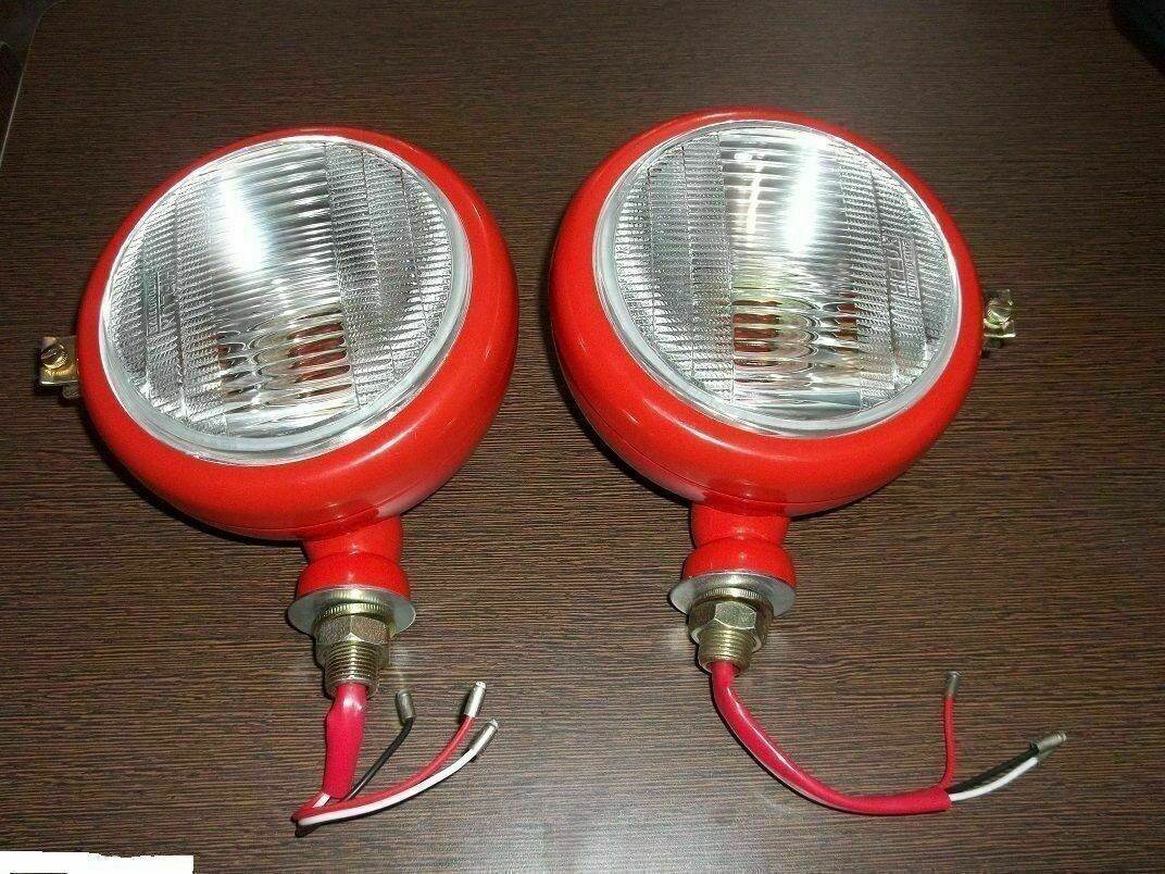 Head Light Set (LH + RH) with 12 V Bulbs (High Low) Fit For Massey Ferguson (MF) - StellerGear