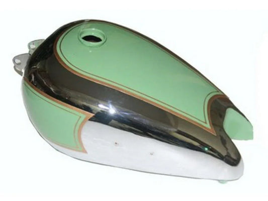 Green Painted Reproduction Chrome Petrol Tank For BSA B31 Models - StellerGear