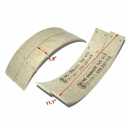 Brake Shoe Lining Kit With Rivets For Massey Ferguson 35 35X 135 240 Tractor - StellerGear