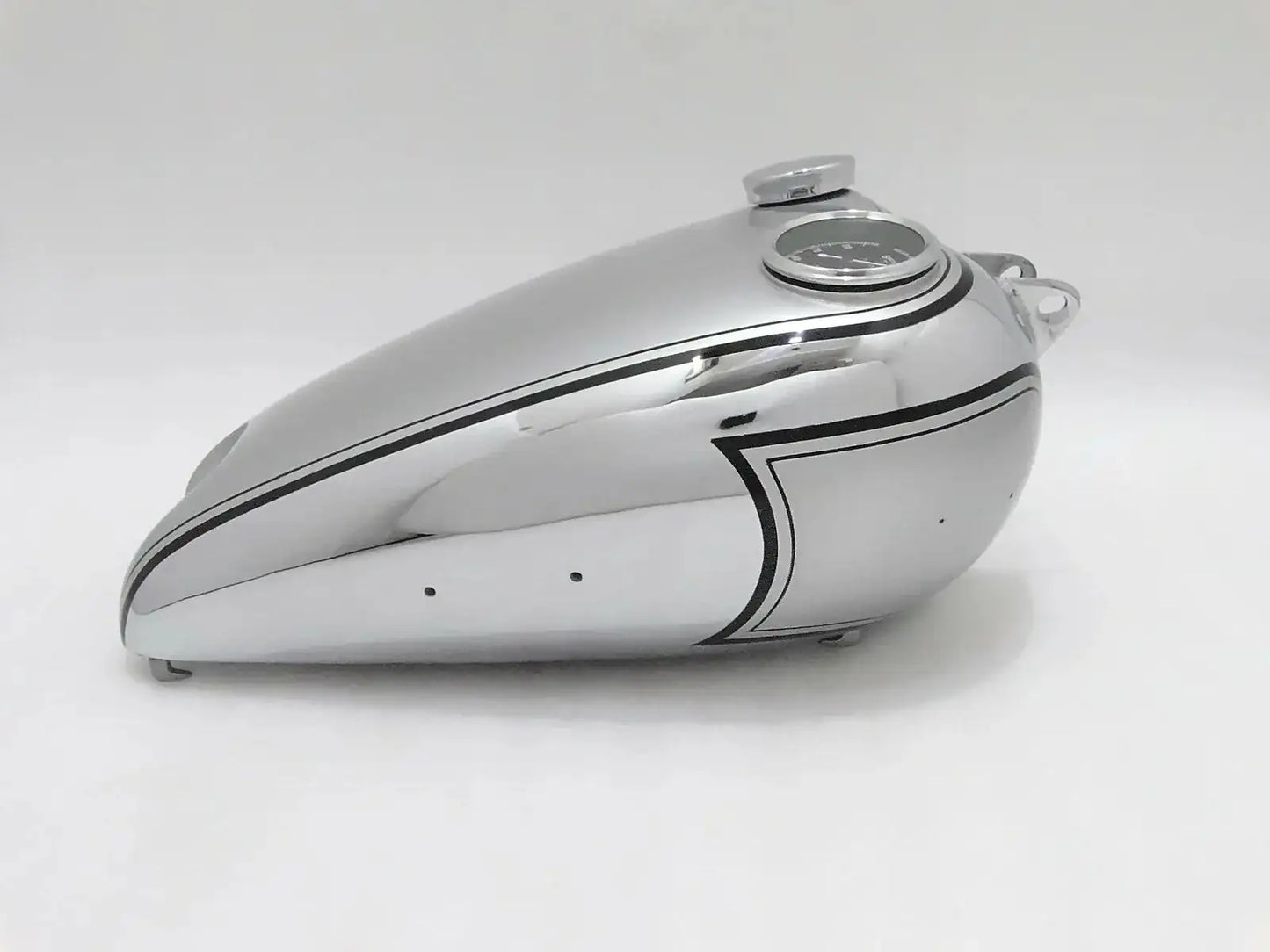 BSA C10 C11 Silver Painted/Black Lining Fuel Tank+Replica Smith Speedometer - StellerGear