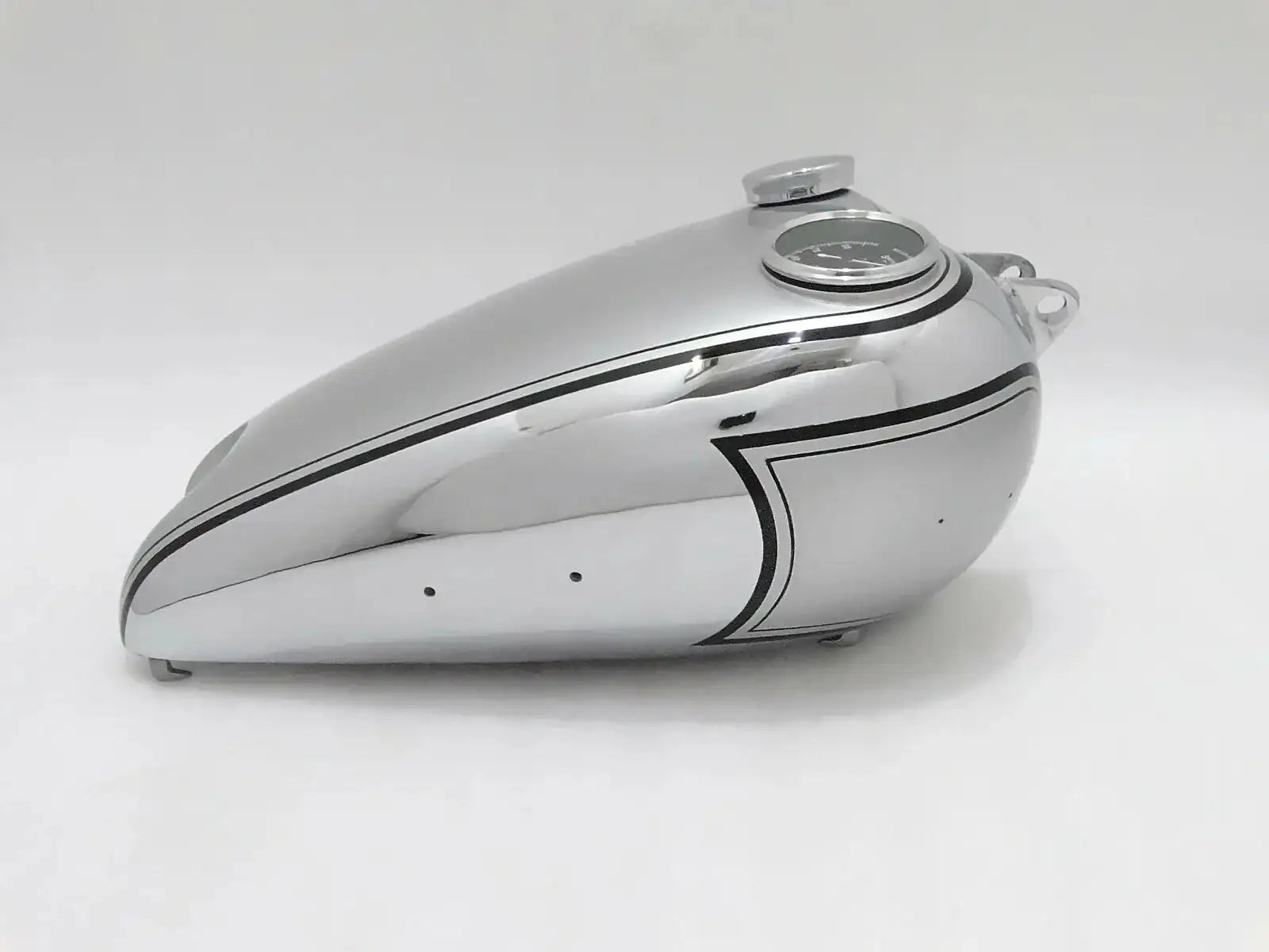 BSA C10 C11 Silver Painted/Black Lining Fuel Tank+Replica Smith Speedometer - StellerGear
