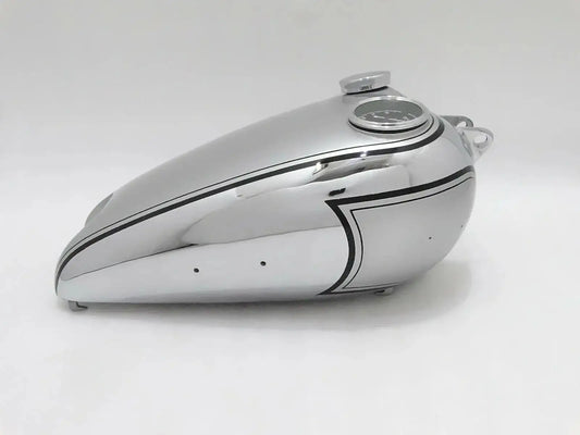 BSA C10 C11 Silver Painted/Black Lining Fuel Tank+Replica Smith Speedometer - StellerGear
