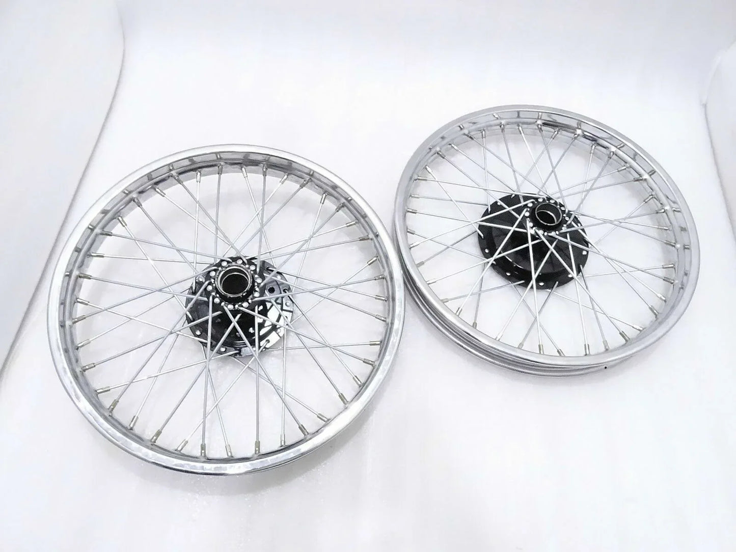 FRONT & REAR 19'' HALF WIDTH HUB WHEEL RIM SET FIT FOR ROYAL ENFIELD 62 MODEL - StellerGear