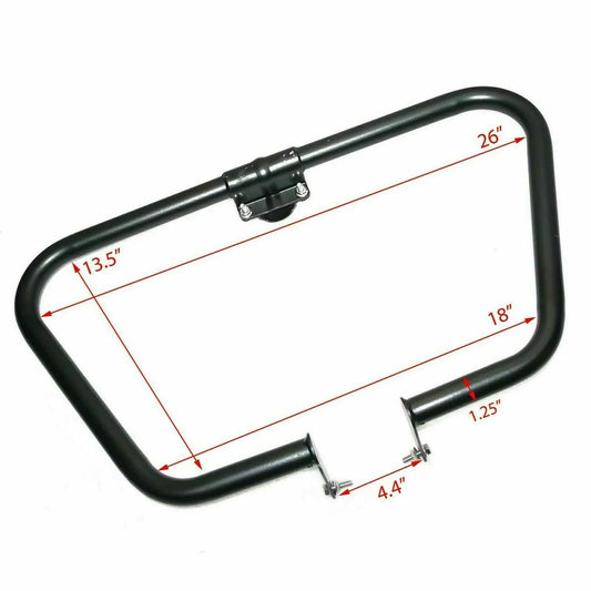 FOR Royal Enfield Classic Bullet Electra Front Leg Guard Crush Bar Steel Black - StellerGear