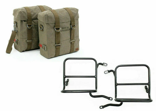 FOR Royal Enfield Classic 350cc & 500cc Military Pannier Pair Set - StellerGear