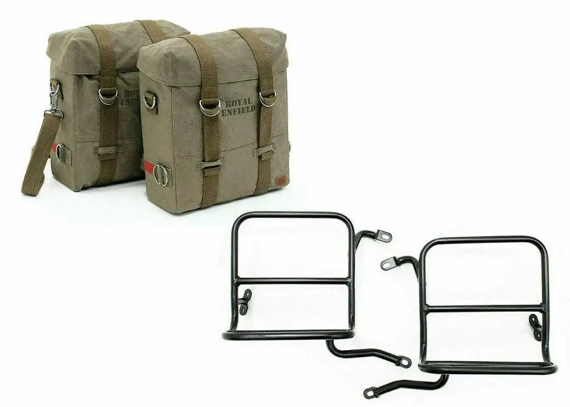 FOR Royal Enfield Classic 350cc & 500cc Military Pannier Pair Set - StellerGear