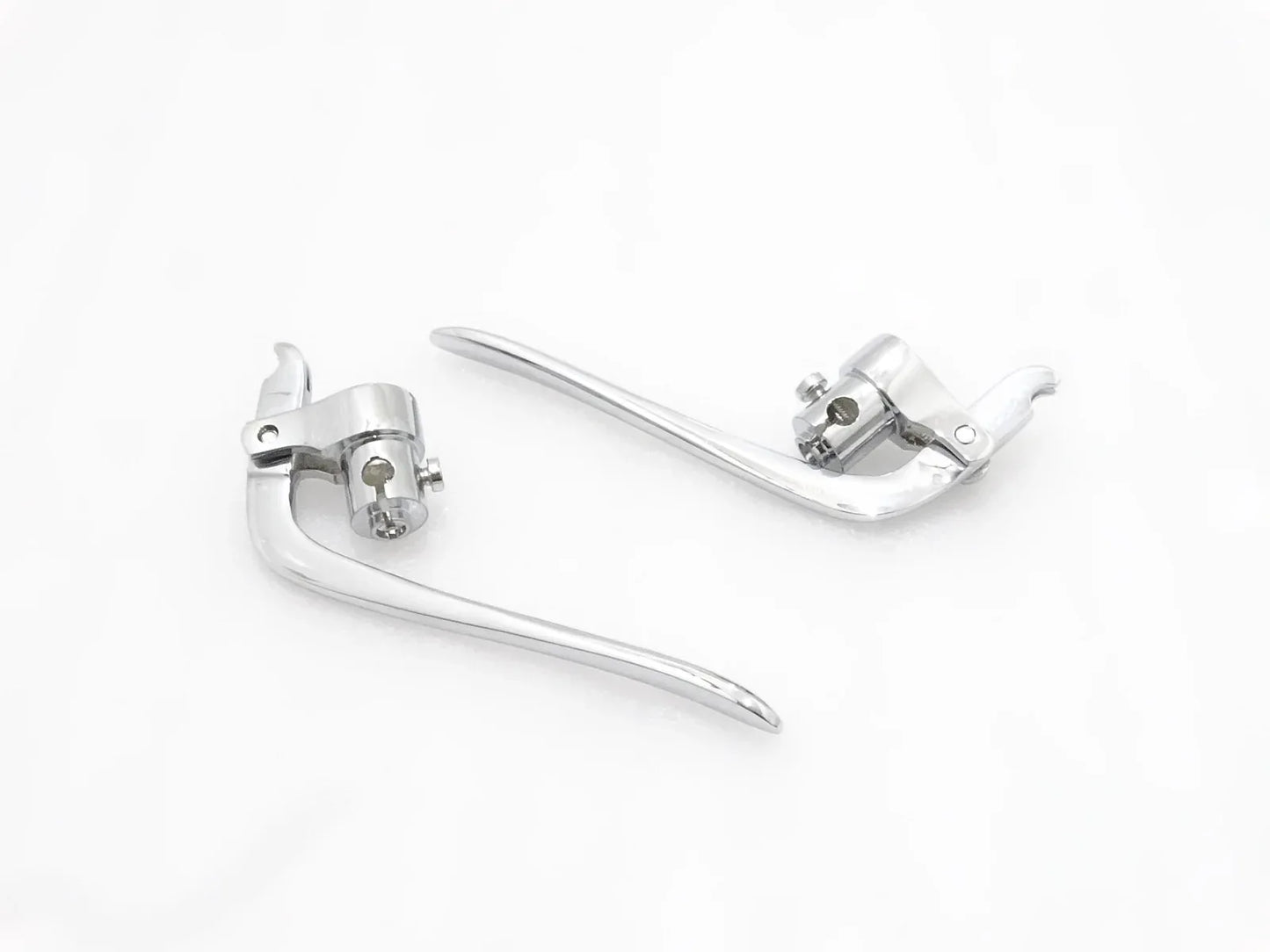 BRASS CHROMED INVERTED / REVERSE LEVERS PAIR 1" HANDLE BAR VINTAGE BIKES - StellerGear