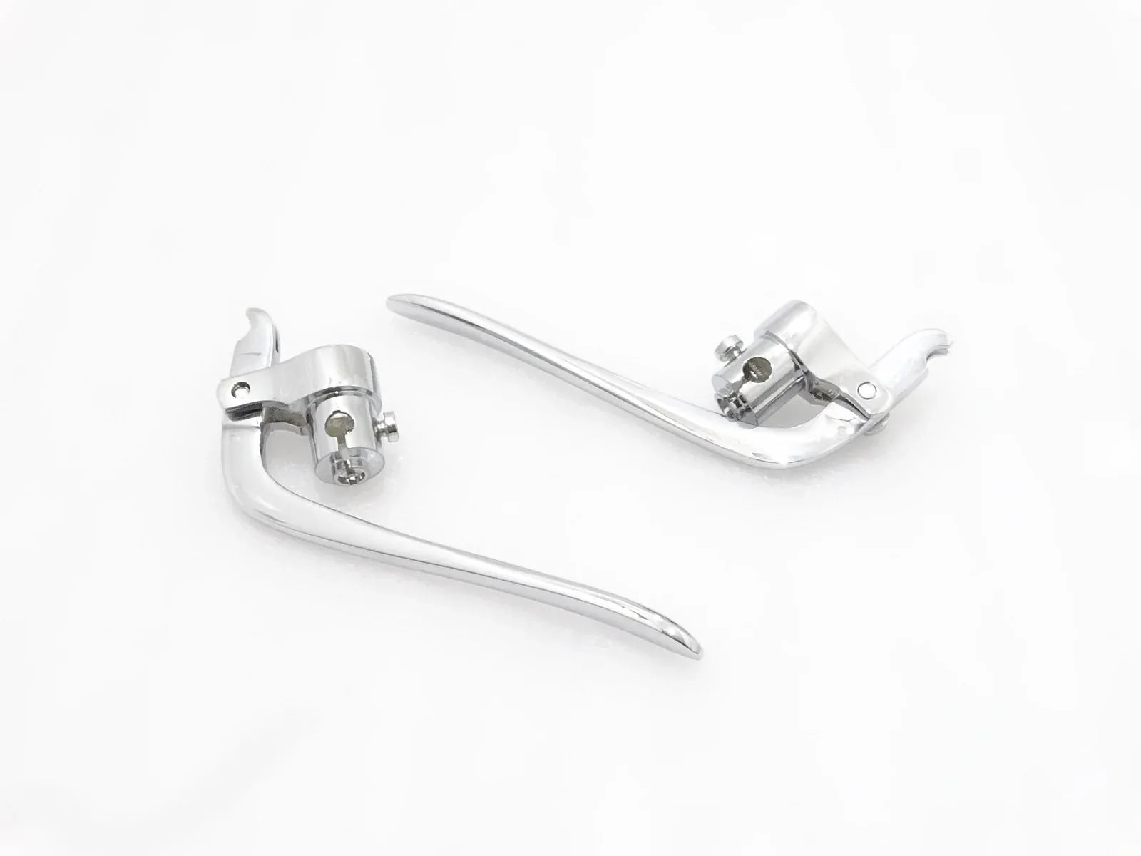 BRASS CHROMED INVERTED / REVERSE LEVERS PAIR 1" HANDLE BAR VINTAGE BIKES - StellerGear