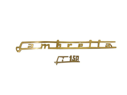 Lambretta LI 150 Leg Shield Badge in Brass for Lambretta Scooter - StellerGear