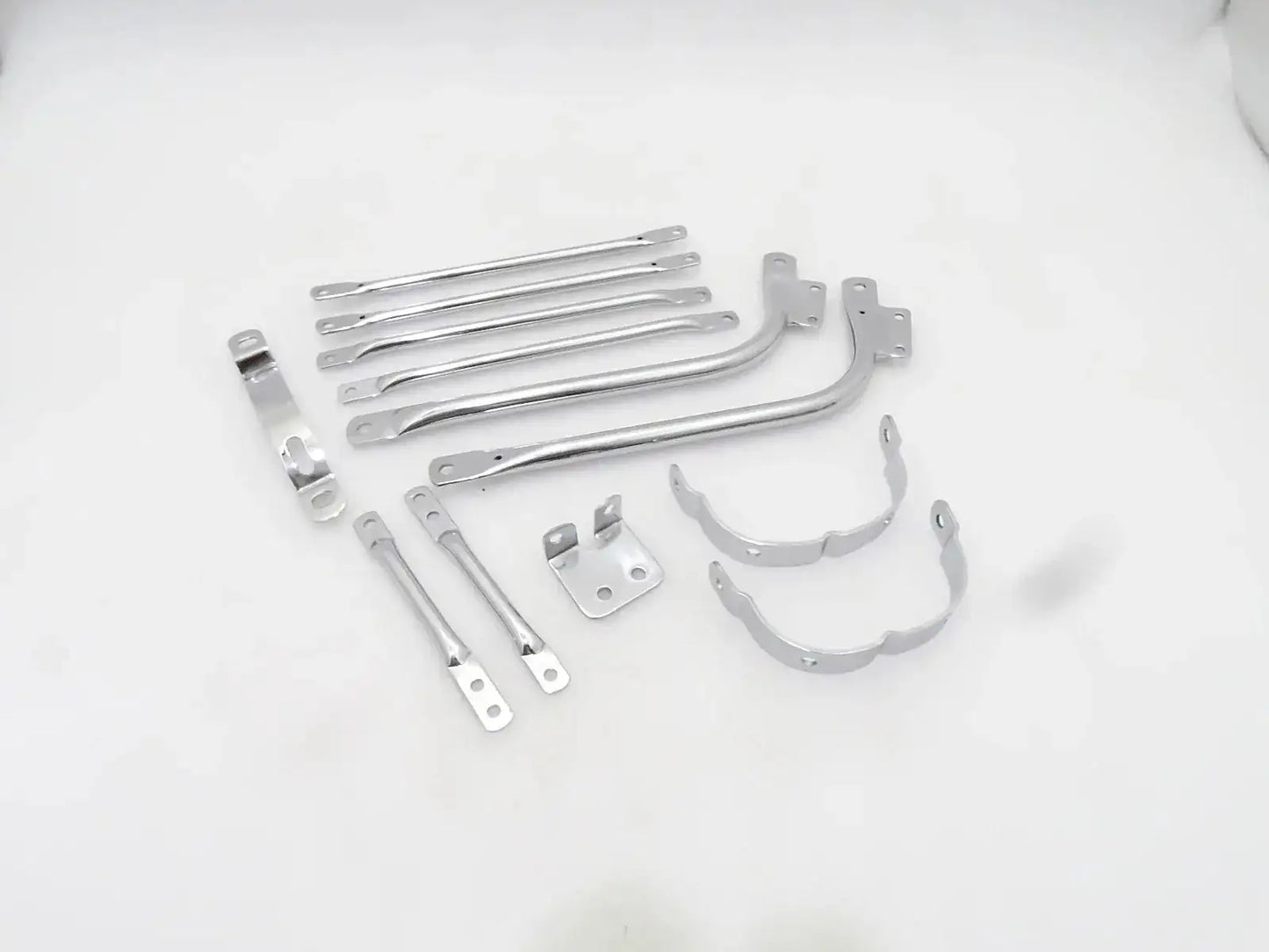BSA A7 A10 SUPERROCKET GOLDSTAR FRONT AND REAR MUDGUARD STAYS SET CHROMED - StellerGear