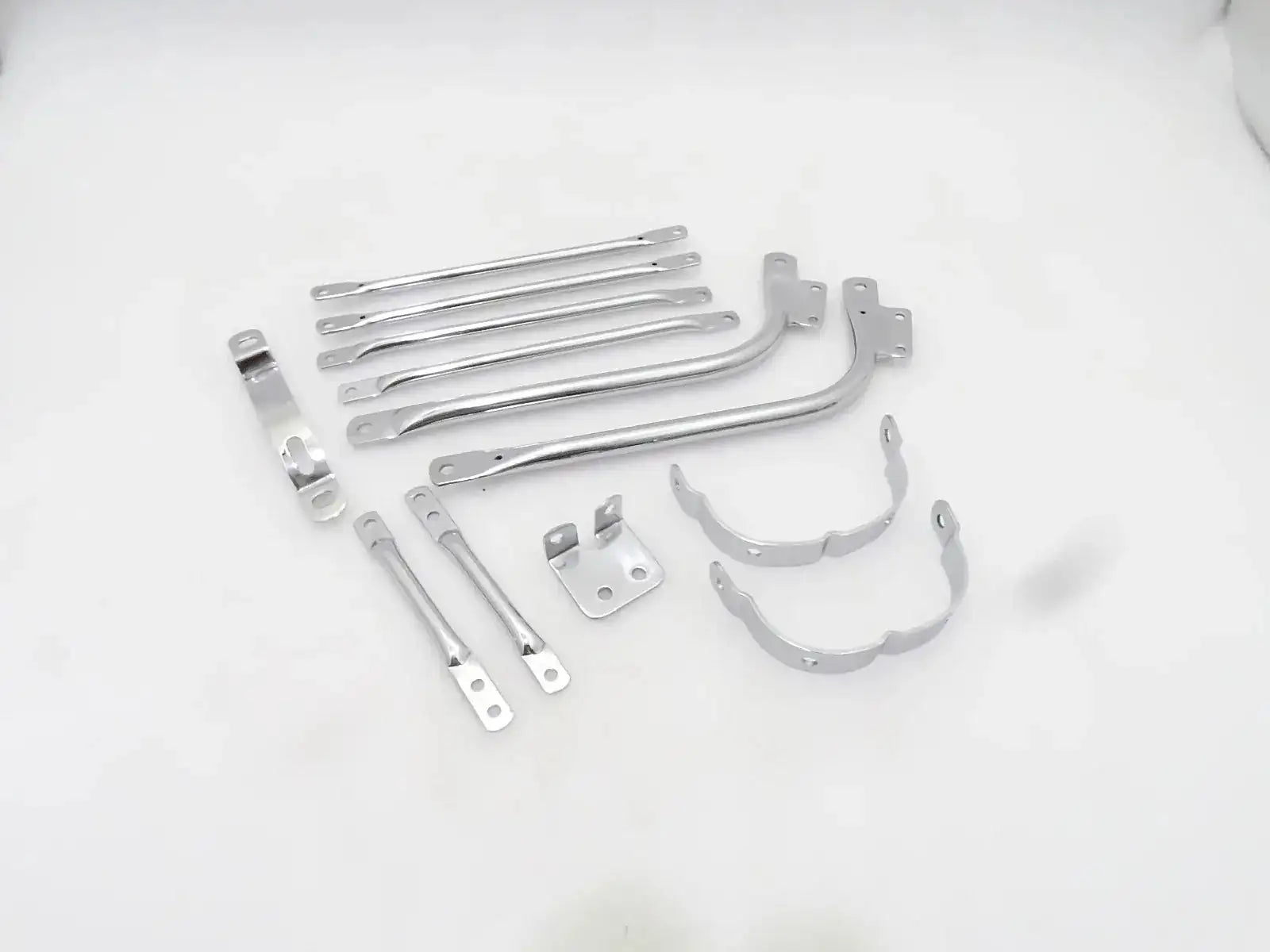 BSA A7 A10 SUPERROCKET GOLDSTAR FRONT AND REAR MUDGUARD STAYS SET CHROMED - StellerGear