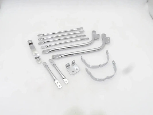 BSA A7 A10 SUPERROCKET GOLDSTAR FRONT AND REAR MUDGUARD STAYS SET CHROMED - StellerGear