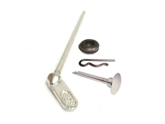 Set of 4 Chromed Petrol Lever, Choke, Grommet And Clip Vespa - StellerGear