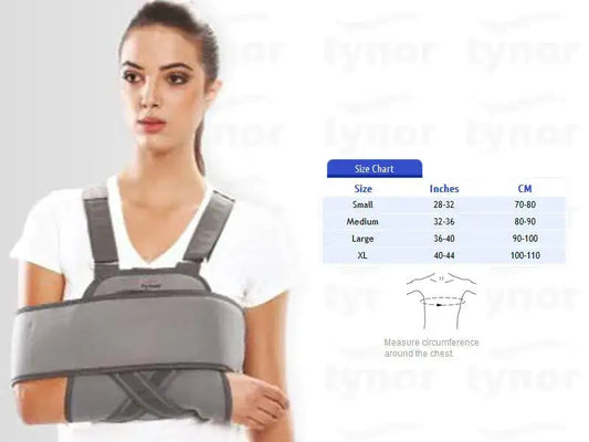 Universal shoulder immobilizer brace with arm sling and adjustable straps