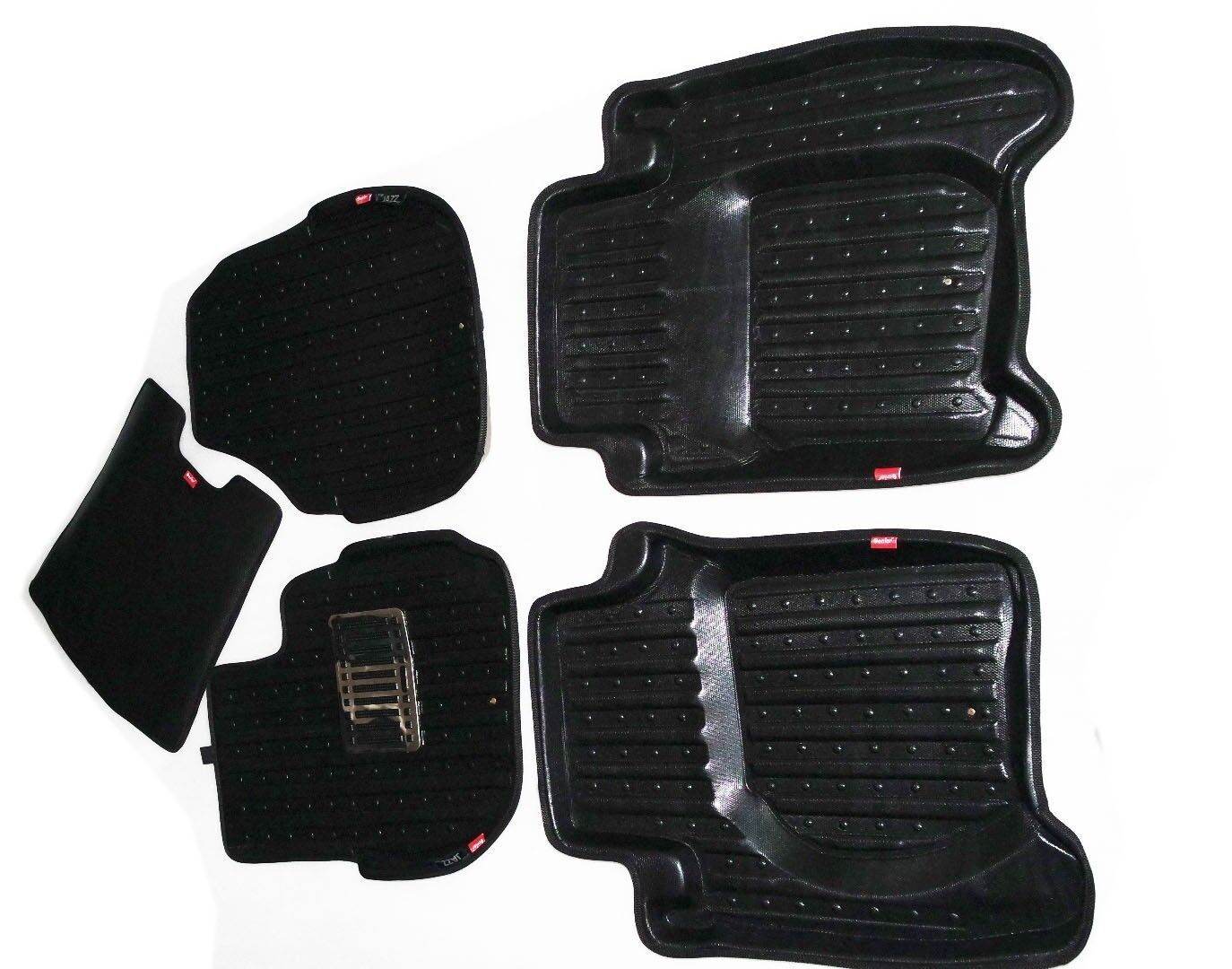 Car Interior Carpet Floor Mats Foot Mat Set Black 3D Mats For Honda Jazz - StellerGear