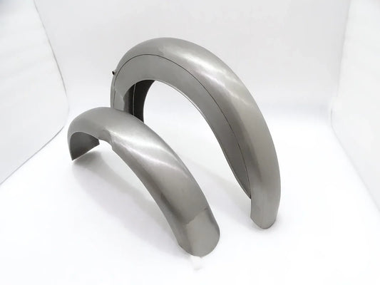 BSA D1 D3 125CC BANTAM FRONT AND REAR MUDGUARD SET RAW STEEL - StellerGear
