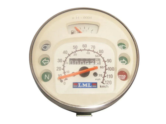 120km/H/80 Mph White Speedometer Vespa LML For Lusso 80,125,150 - StellerGear