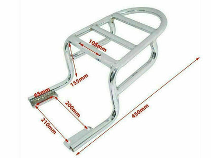 For Royal Enfield Interceptor 650 Rear Luggage Rack Carrier Chrome - StellerGear