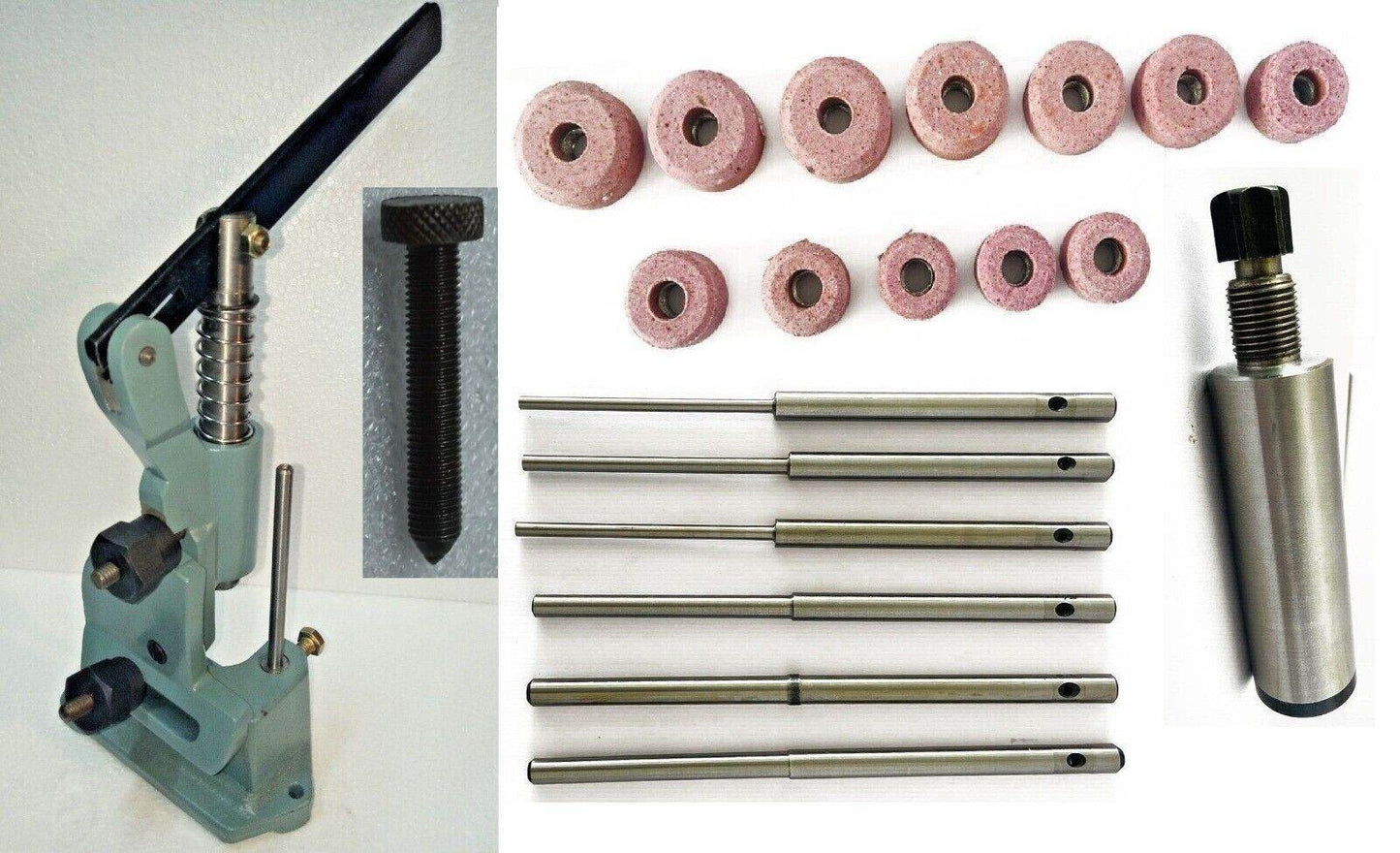 Valve Seat Grinding Stones 12pcs With Stone Dresser & 6pcs Pilots + Holder - StellerGear