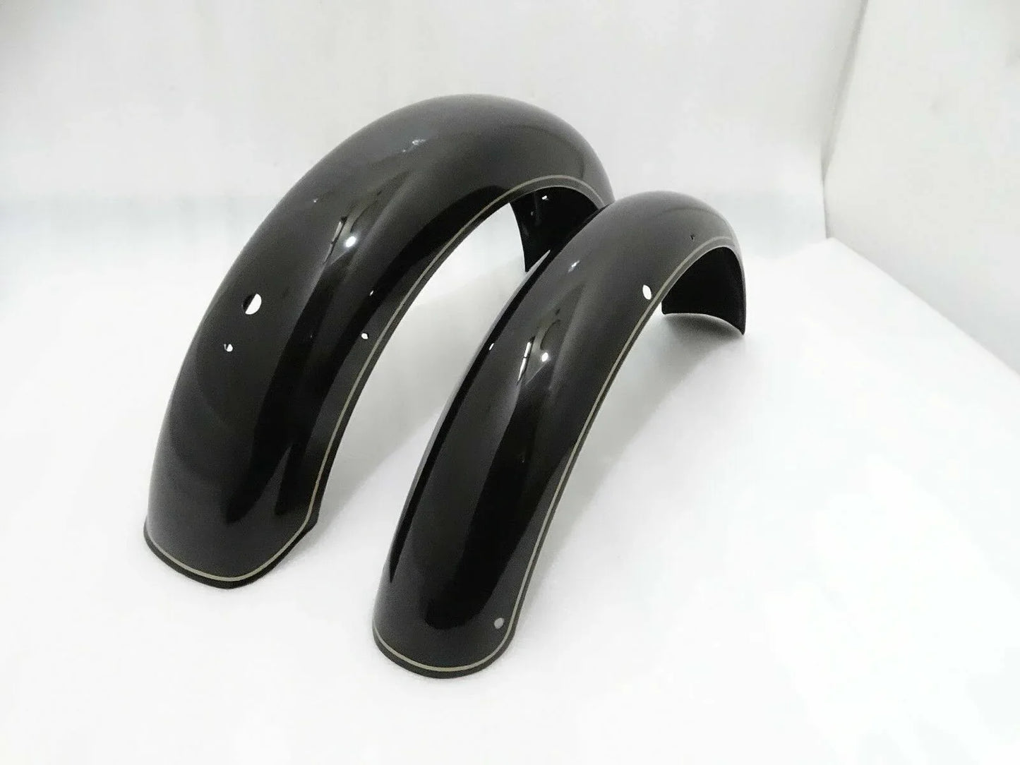 FRONT & REAR MUDGUARDS FOR ROYAL ENFIELD 500CC BLACK PAINTED - StellerGear
