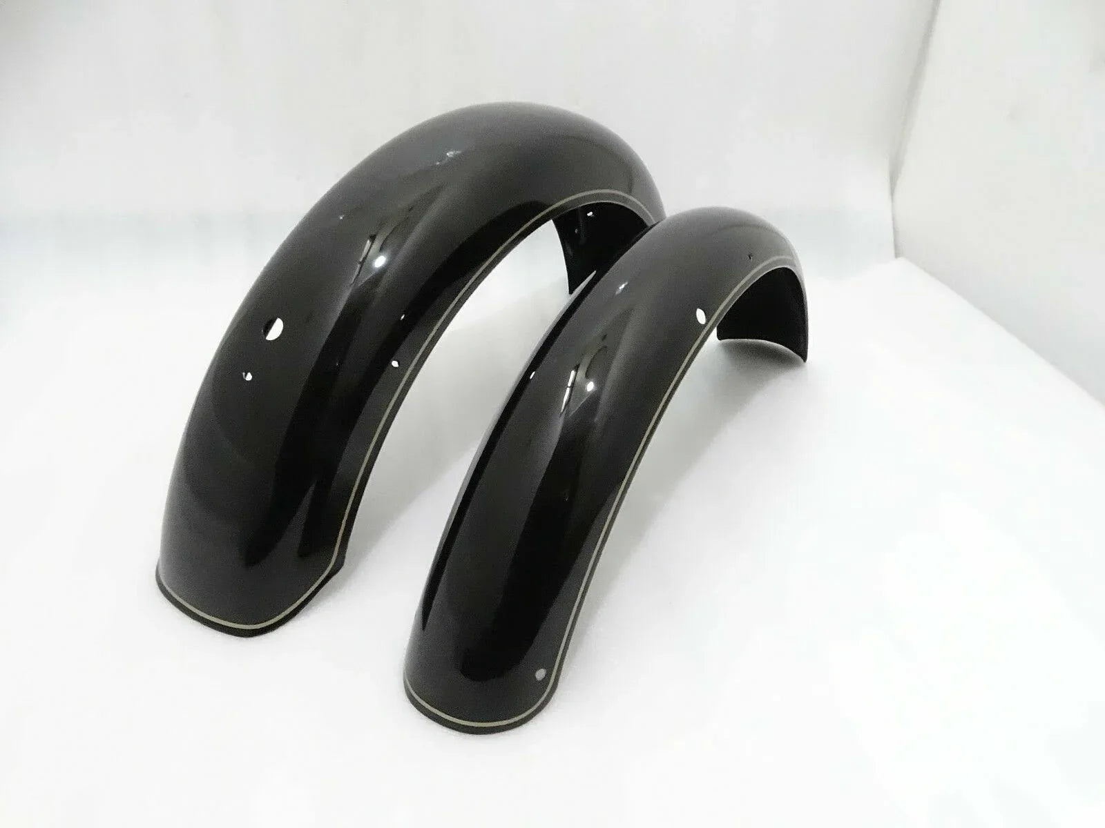 FRONT & REAR MUDGUARDS FOR ROYAL ENFIELD 500CC BLACK PAINTED - StellerGear